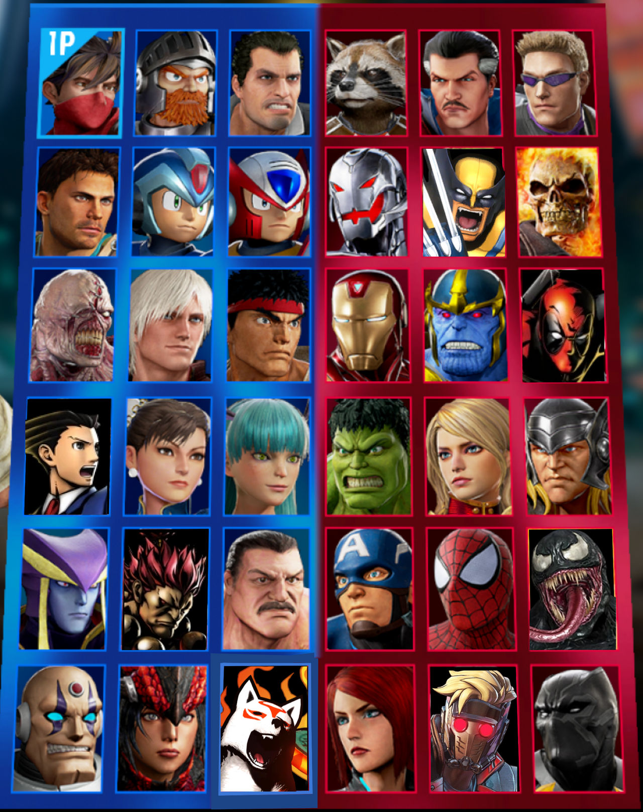 If I had control of MvC Infinite roster by BLA5T3R on DeviantArt
