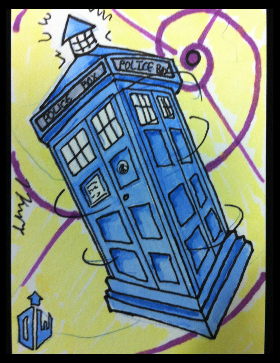 Sketch Card:  The TARDIS