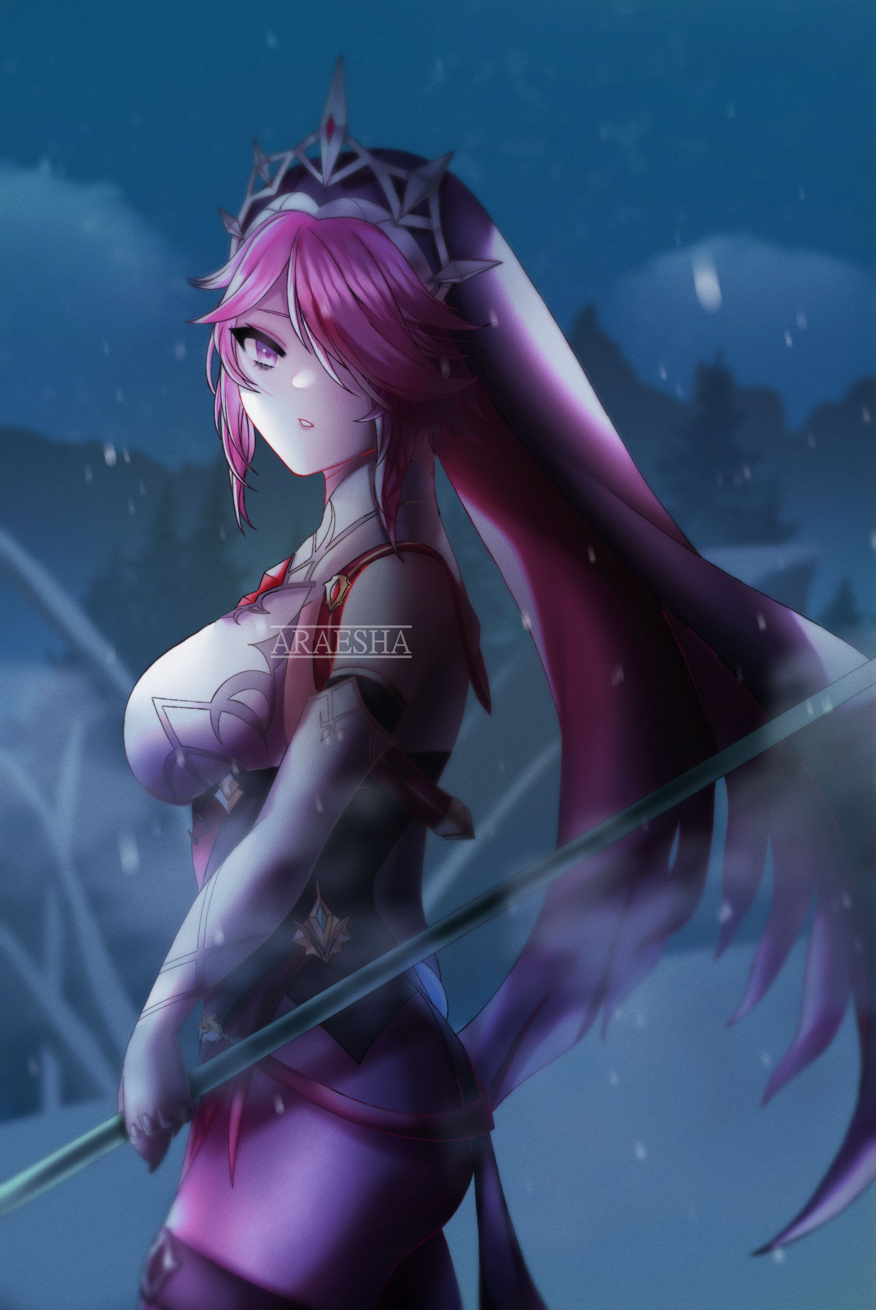 Rosaria Genshin Impact By Araesha On Deviantart Rosaria Genshin Impact By Araesha On Deviantart