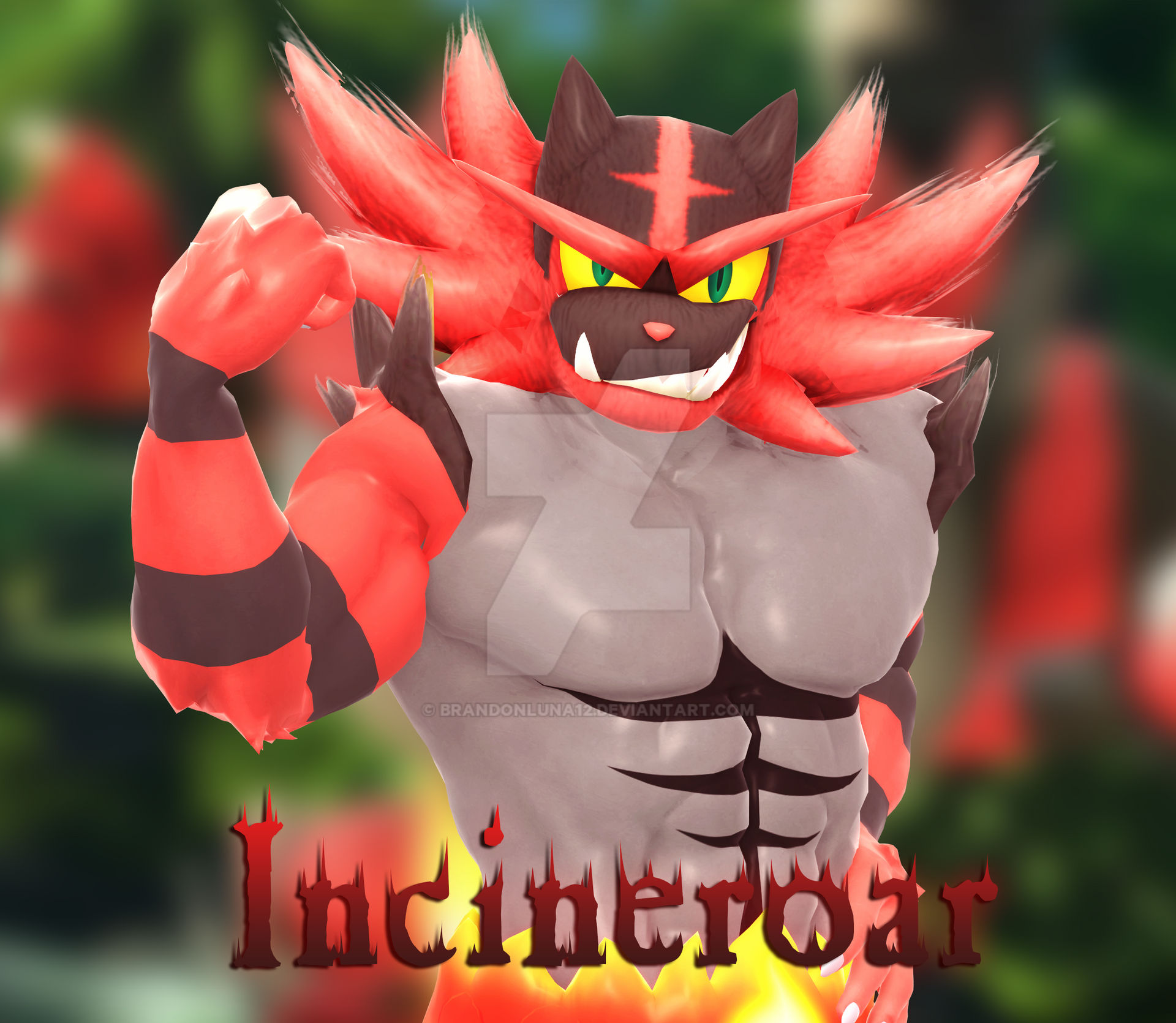 Chibi Incinaroar Incineroar by BrandonLuna12 on DeviantArt