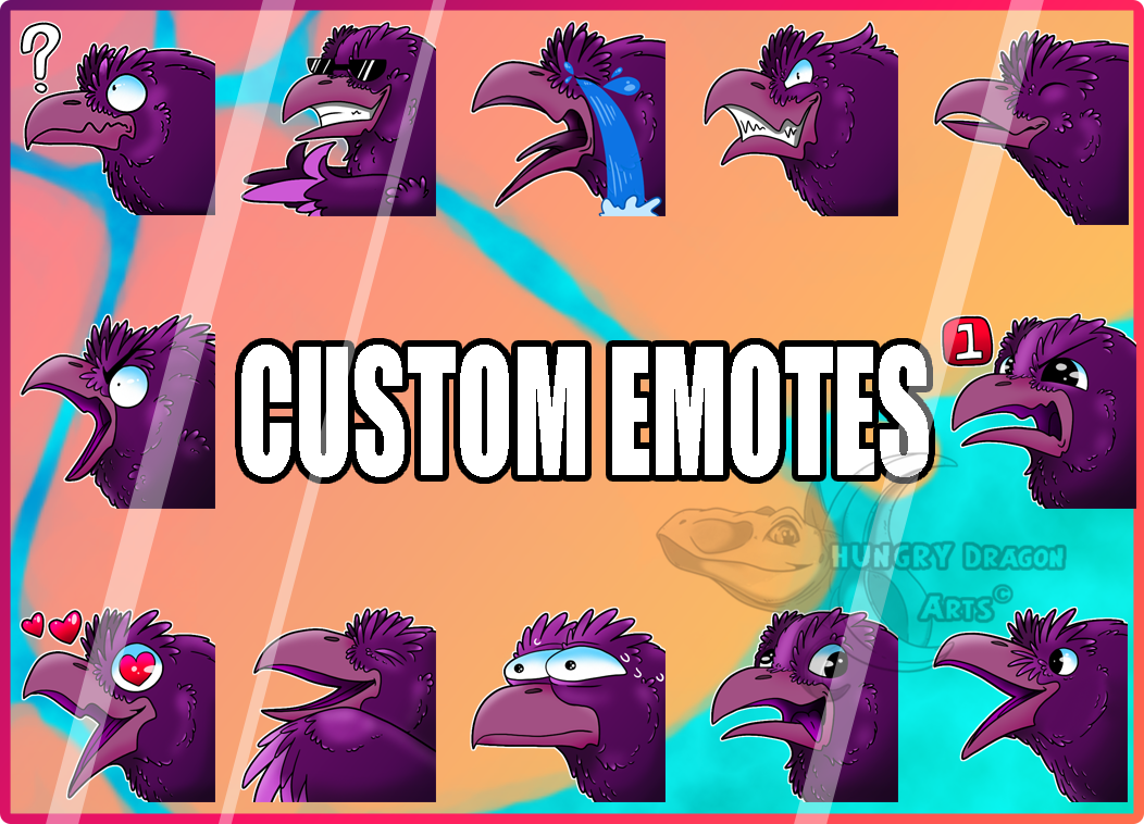 Pcrow Emote Crow Emotes by HungryDragonArts on DeviantArt