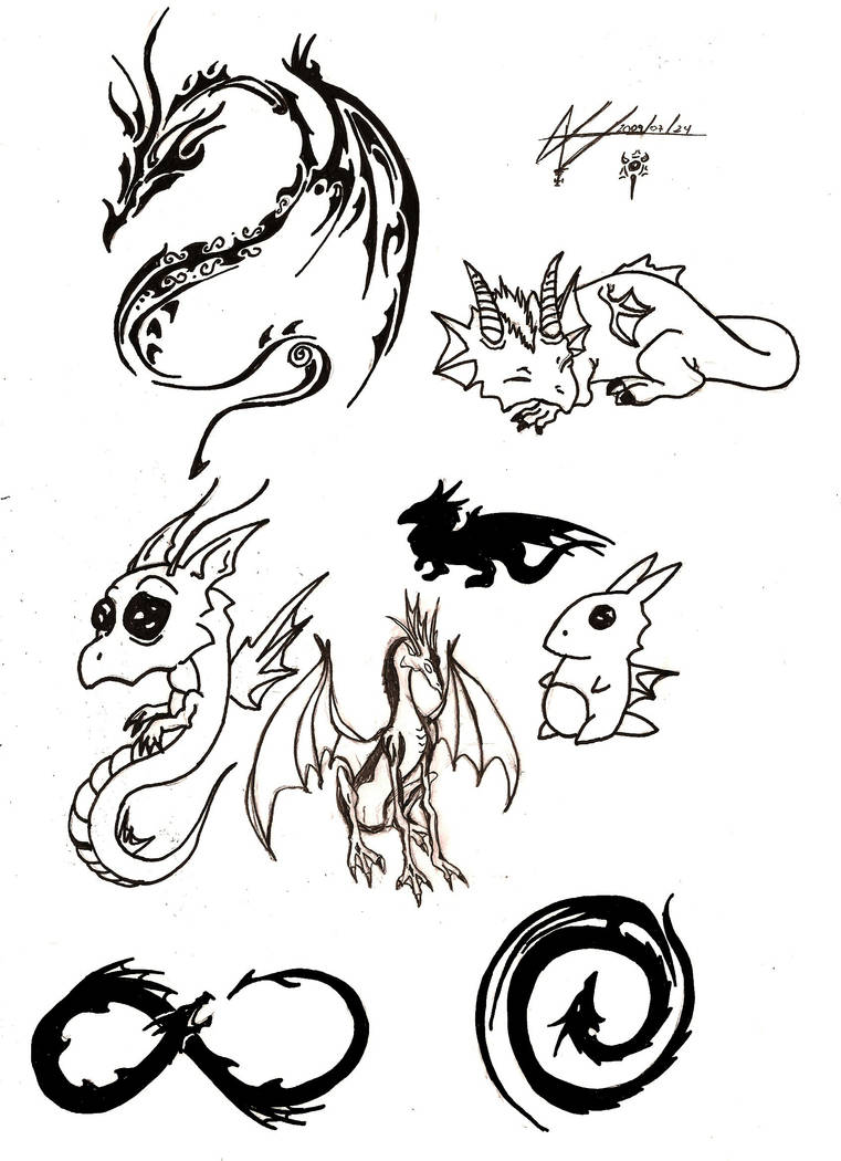Dragon Designs II by Judasi on DeviantArt