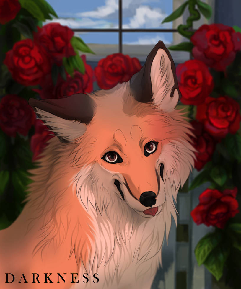 Demon Fox Roses Rosefox by Chemodan-chik on DeviantArt