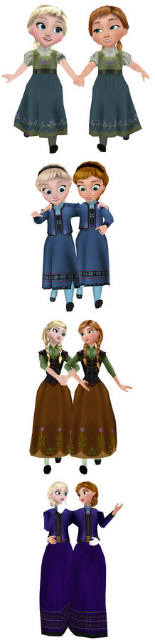 MMD: Elsa and Anna Twins