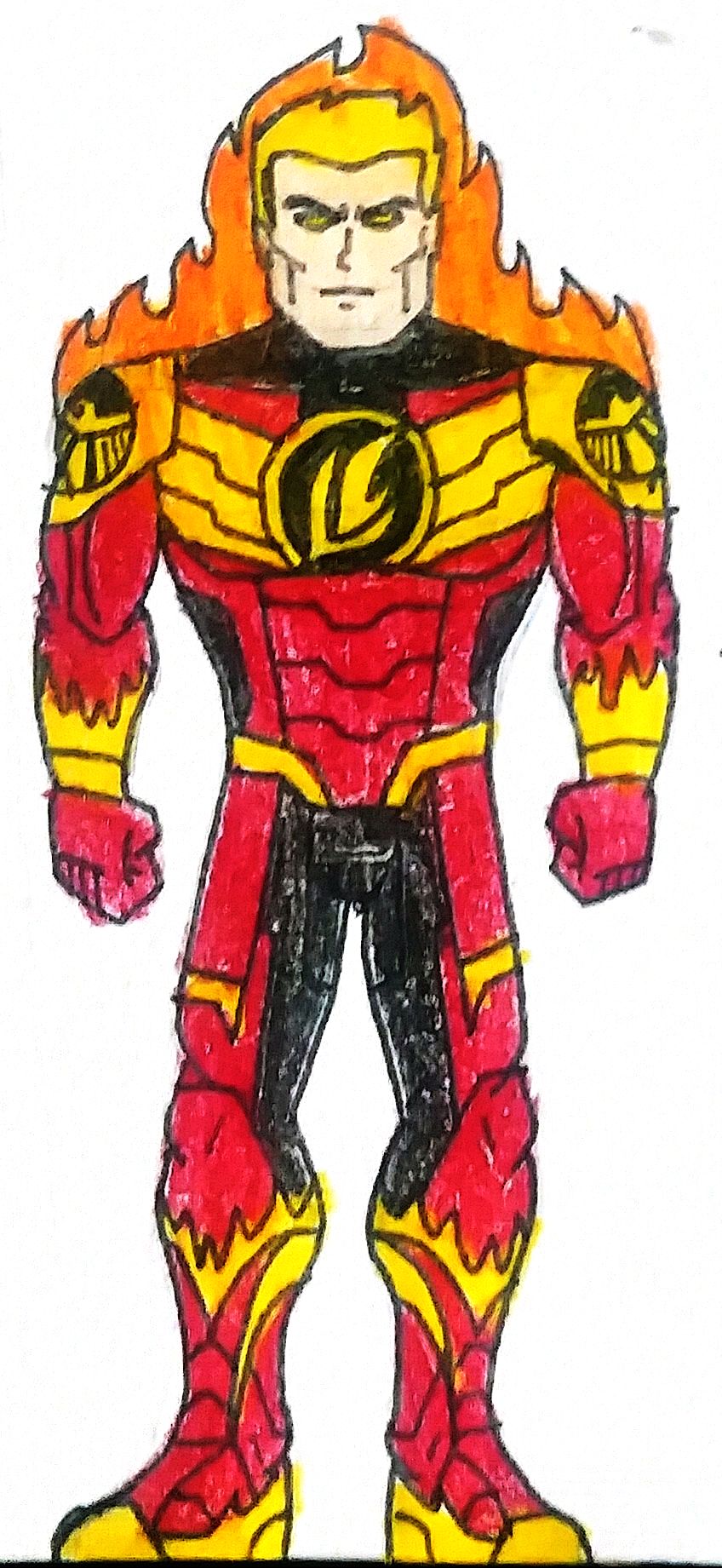 Paper Marvel: Human Torch (Android) by zetamagnus103 on DeviantArt