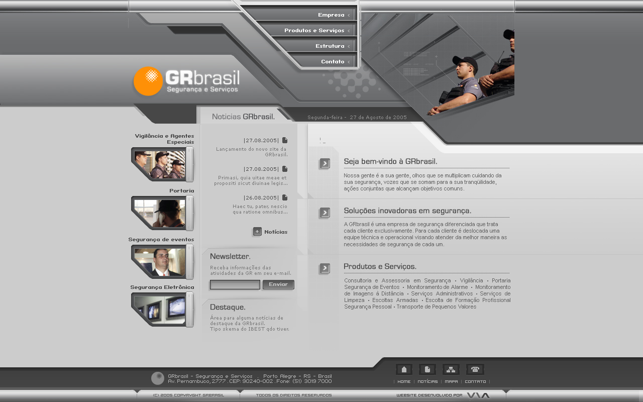 GRbrasil Website - 1 Home Page