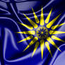 Waved Macedonian Flag of Greece