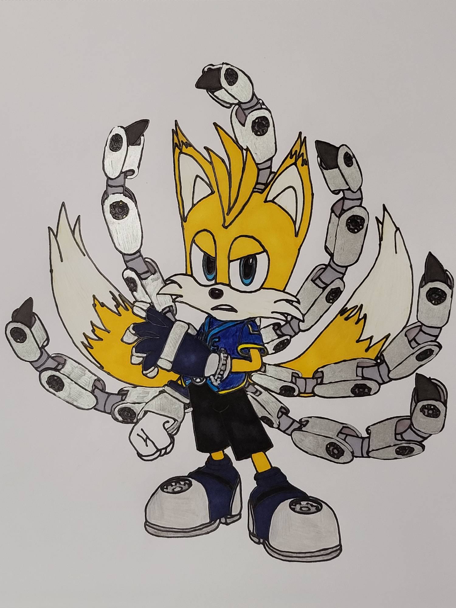 How to DRAW TAILS NINE - Sonic Prime 