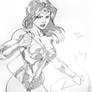 WONDER WOMAN sketch commission -video in YouTube-