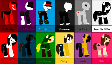 Creepypasta as ponies 1