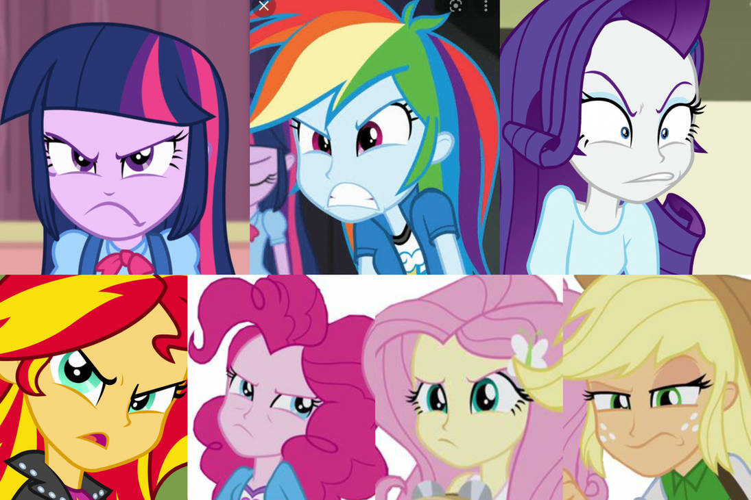 Humane 6 w/ Sunset Feeling Angry by thomasxzafran on DeviantArt