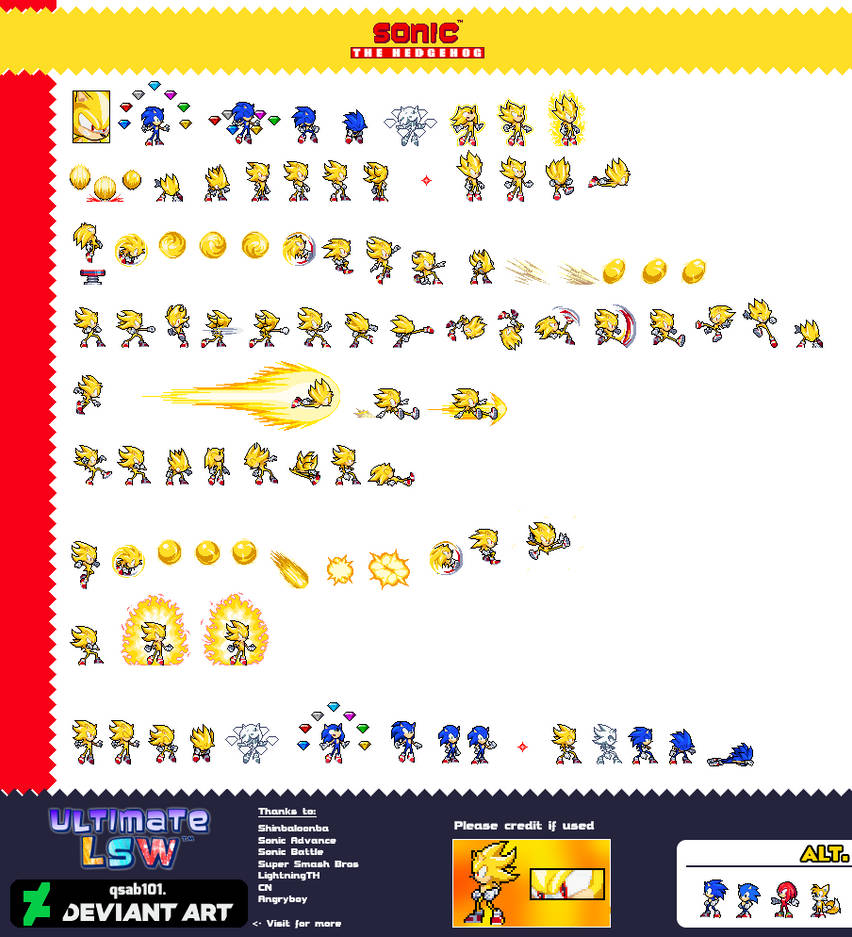 Modern Sonic Sprite Sheet by RedactedAccount on DeviantArt