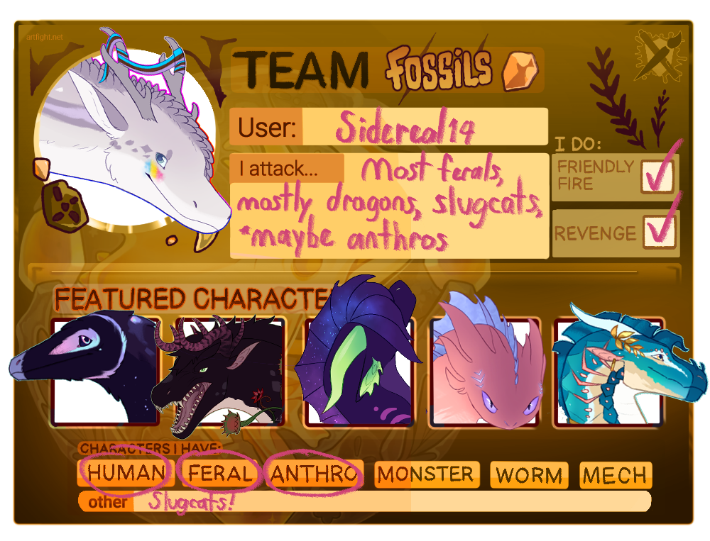 Art Fight 2025 Team Fossils by Suzirya on DeviantArt