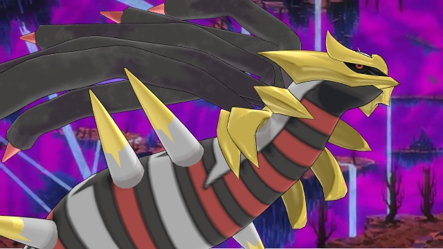 A drawing of Giratina that I did roughly two to three weeks ago, but edited  a few days ago to add a purple background to represent the Distortion world  (Original content) 