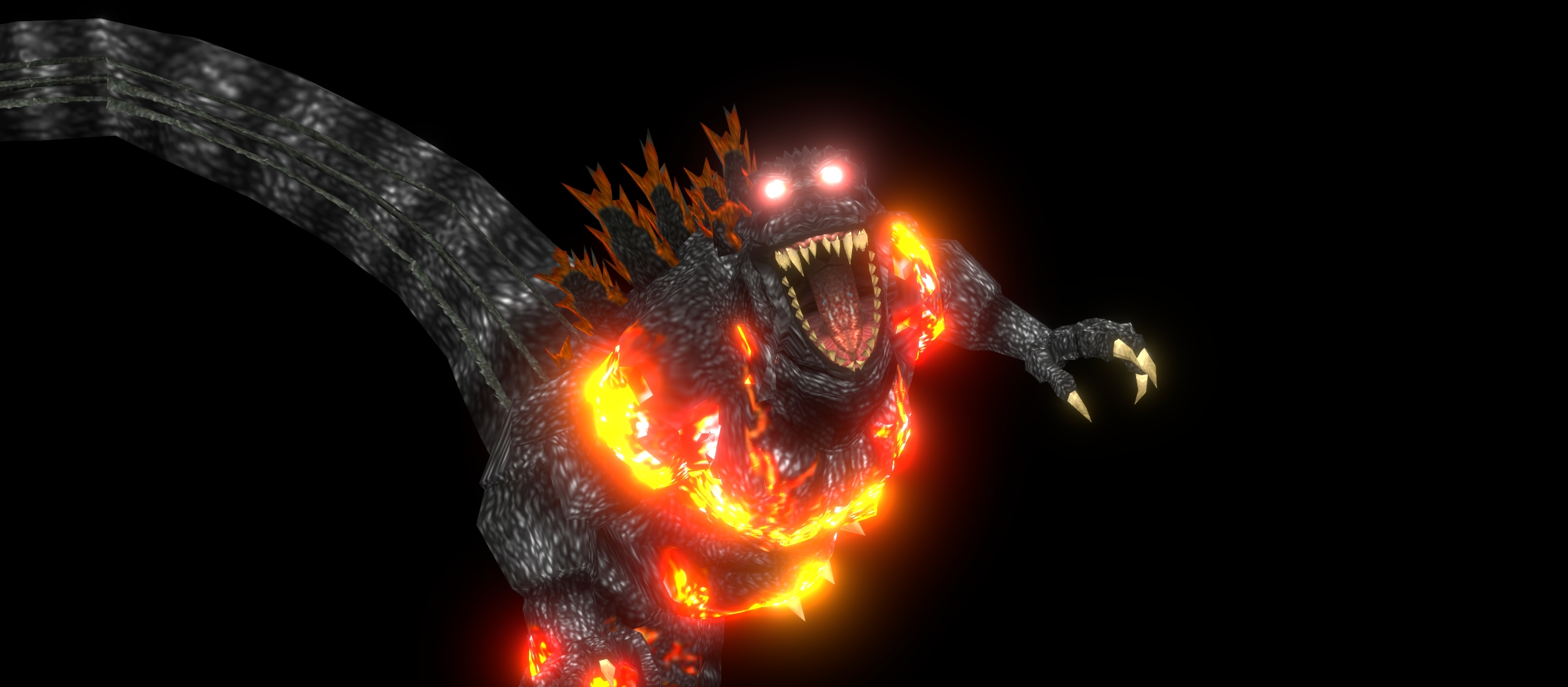 Godzilla Fire Form Burning Godzilla! by kingkong19100 on DeviantArt