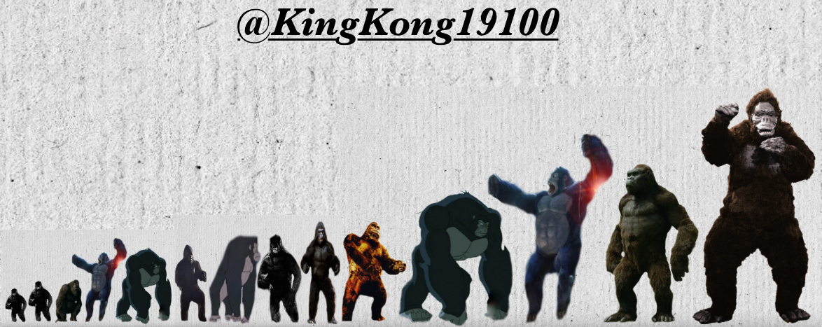 All King Kong Incarnations Size Comparisons