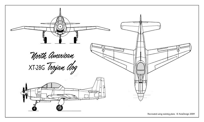 N. American XT-28G Trojan Dog