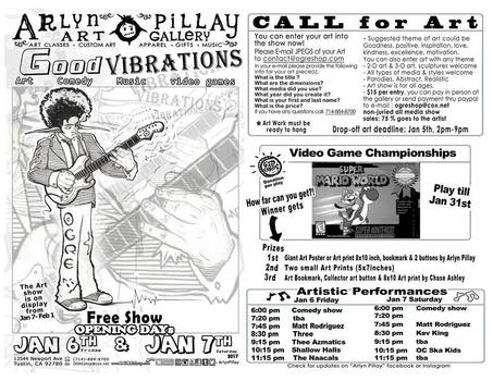 Good Vibrations Art and Music Show Flyer