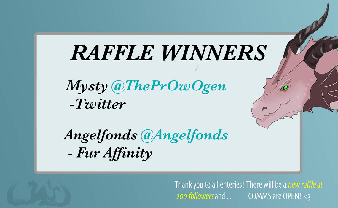 Raffle Winners ! by WebberTheDerg on DeviantArt
