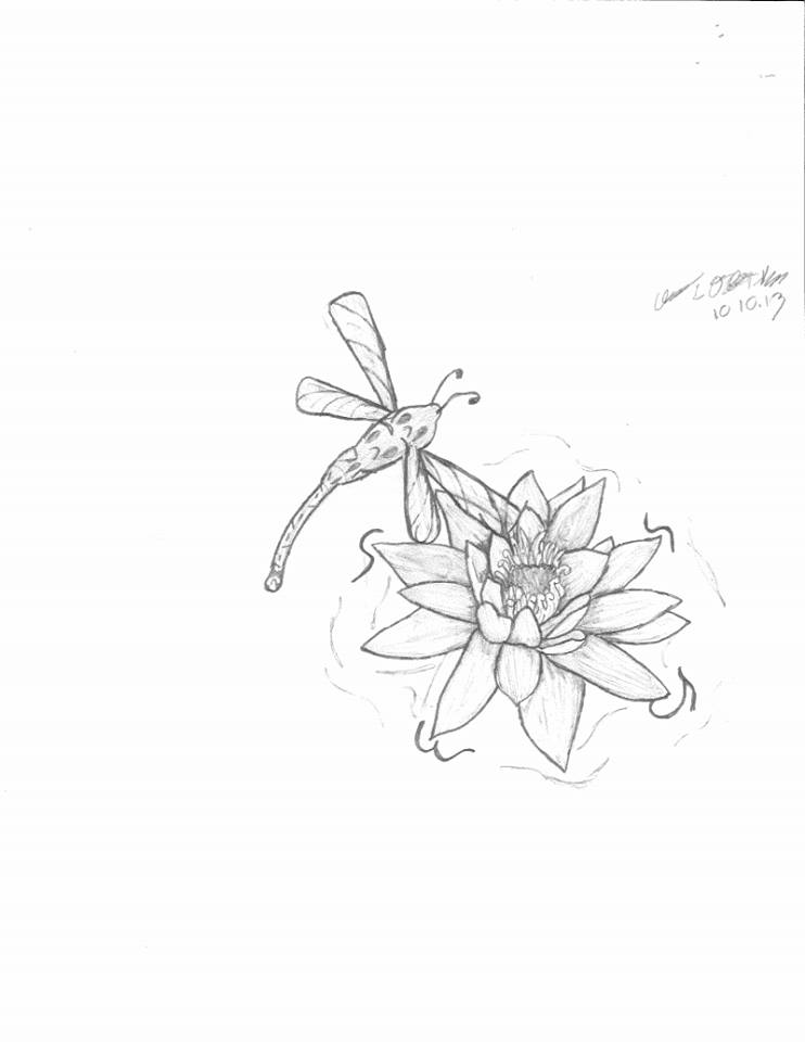 Dragon Fly Water Lilly Tattoo Design By Mokiepie On Deviantart Dragon Fly Water Lilly Tattoo Design By Mokiepie On Deviantart
