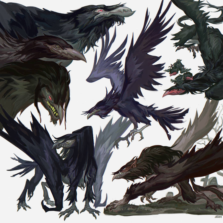 monster ravens by Jekutoda on DeviantArt