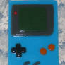 Blue Game Boy made of glass