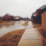 Walking on a rainy day