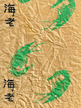 Green Prawn Wrapping Paper