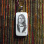 Kurt Cobain hand drawn pendant