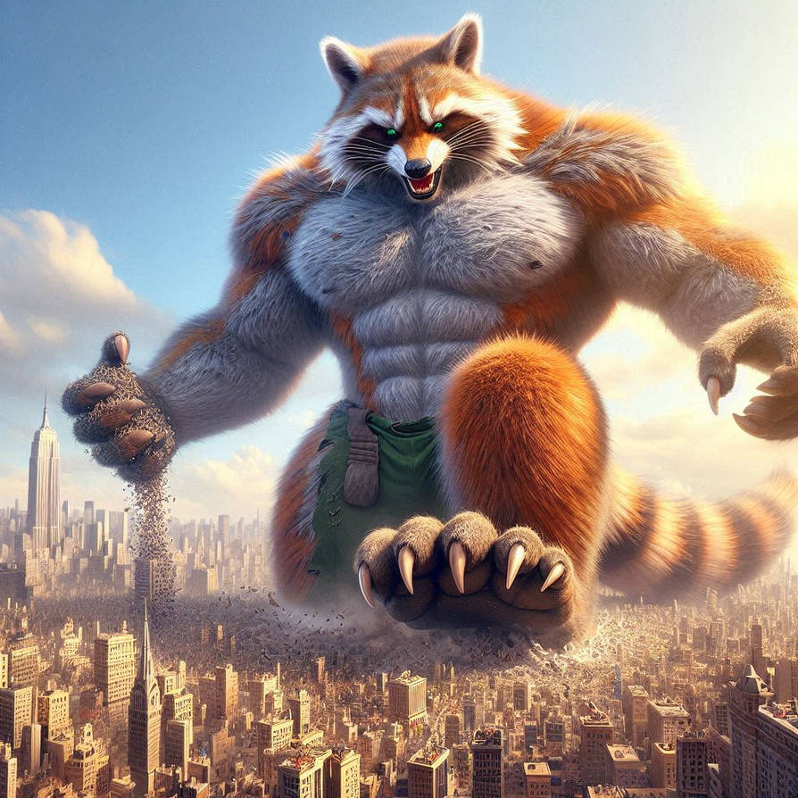 Monsterous Raccoons GIANT ROCKET RACCOON RAMPAGE by BradSnoopy97 on DeviantArt