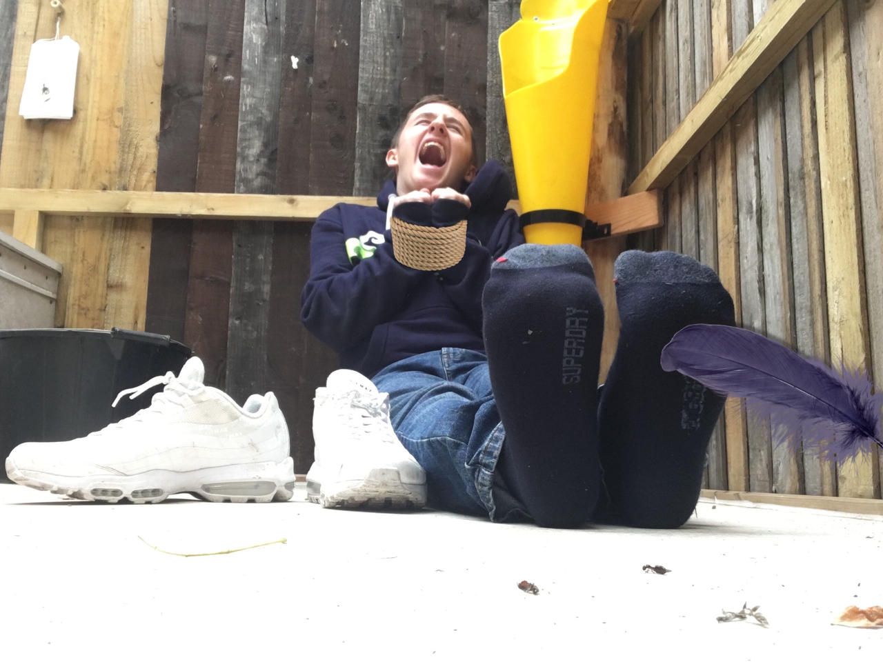 KID AGENT TICKLED 2:Tied And Tickled in the Shed by victoriaturner1989