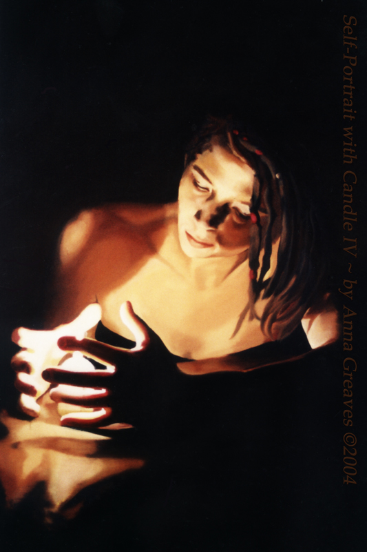 Self Portrait with Candle IV by AnnaGilhespy