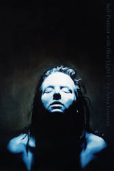 Self Portrait with Blue Light by AnnaGilhespy