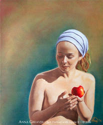 Self Portrait with Apple II by AnnaGilhespy