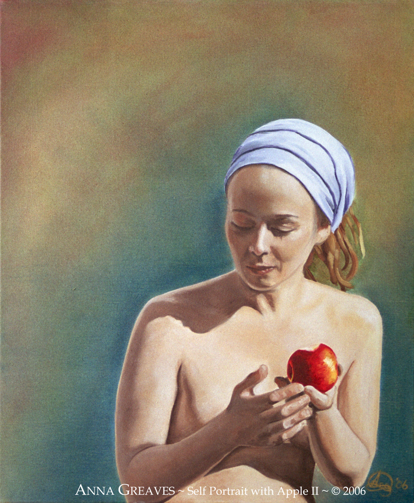 Self Portrait with Apple II by AnnaGilhespy