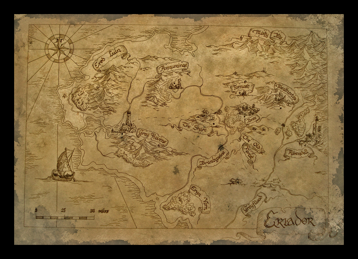 Bilbo's Map of Eriador 2