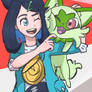 Liko and Sprigatito Pokemon Horizons