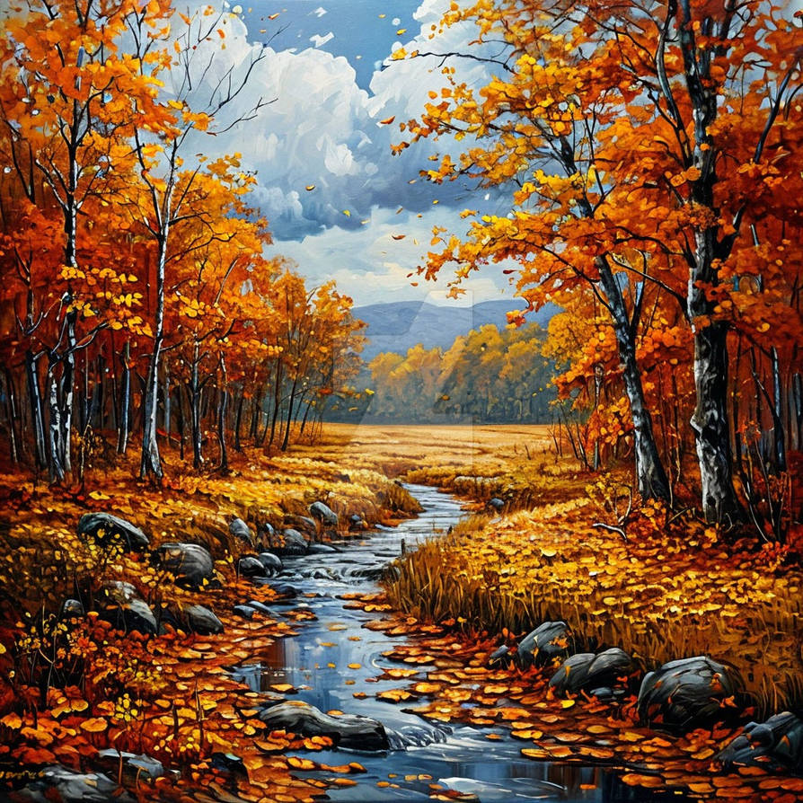 Autumn landscape by aksolotley on DeviantArt