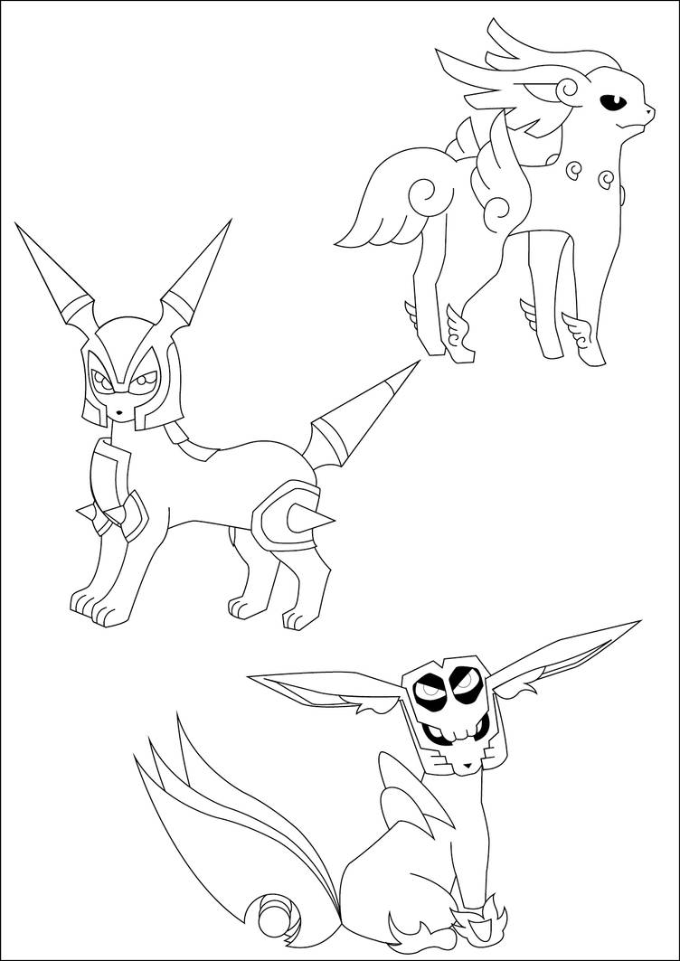 Eevolution Line Drawing EEVOLUTION SKETCH by RicardoJorgeFla on DeviantArt