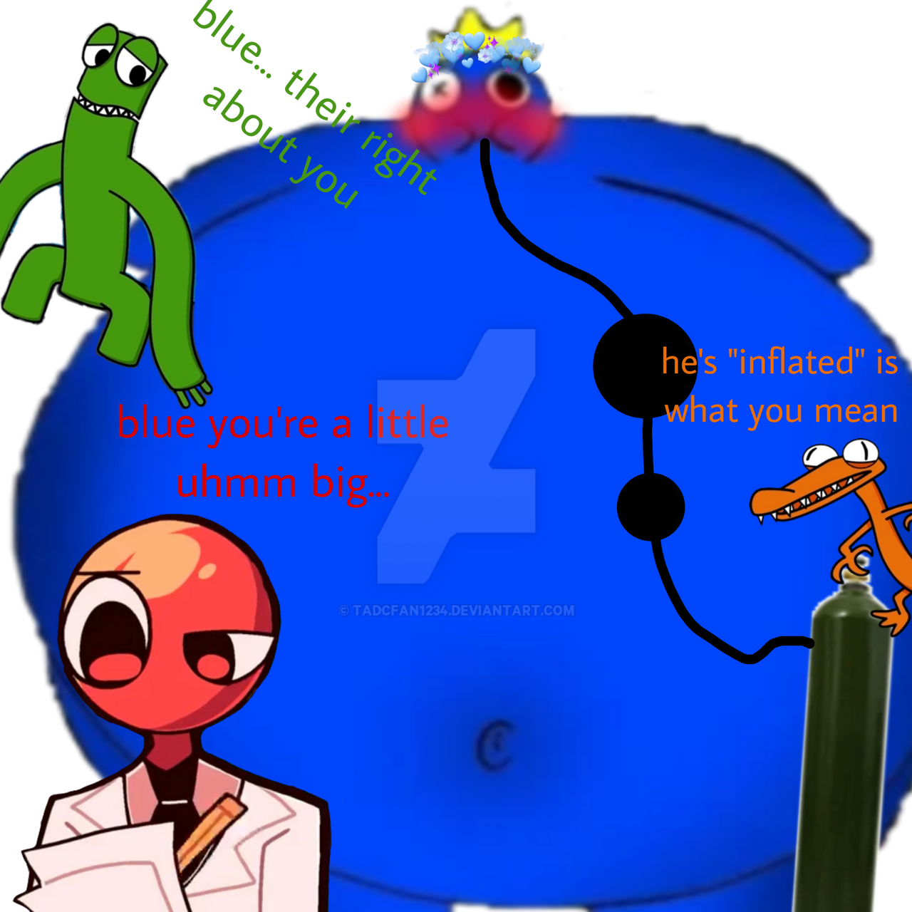 inflated blue (my new au) by tadcfan1234 on DeviantArt