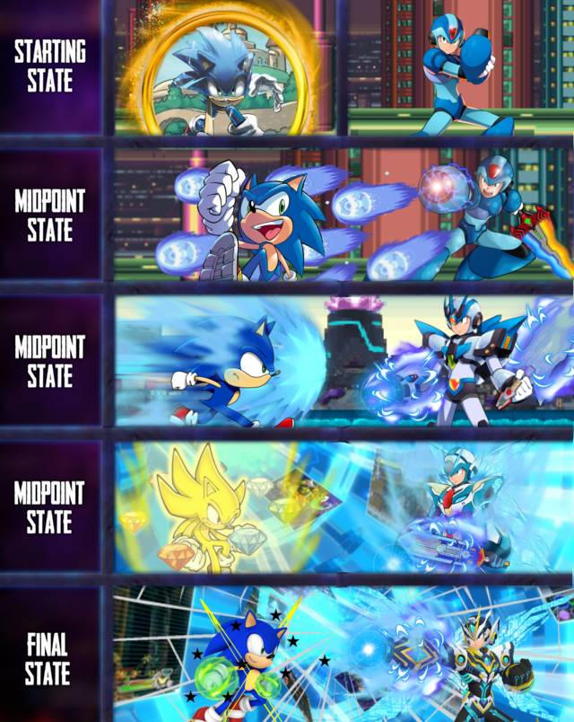 Fight Escalation Archie Sonic vs X ( X Dive) by hiperblade1999 on ...