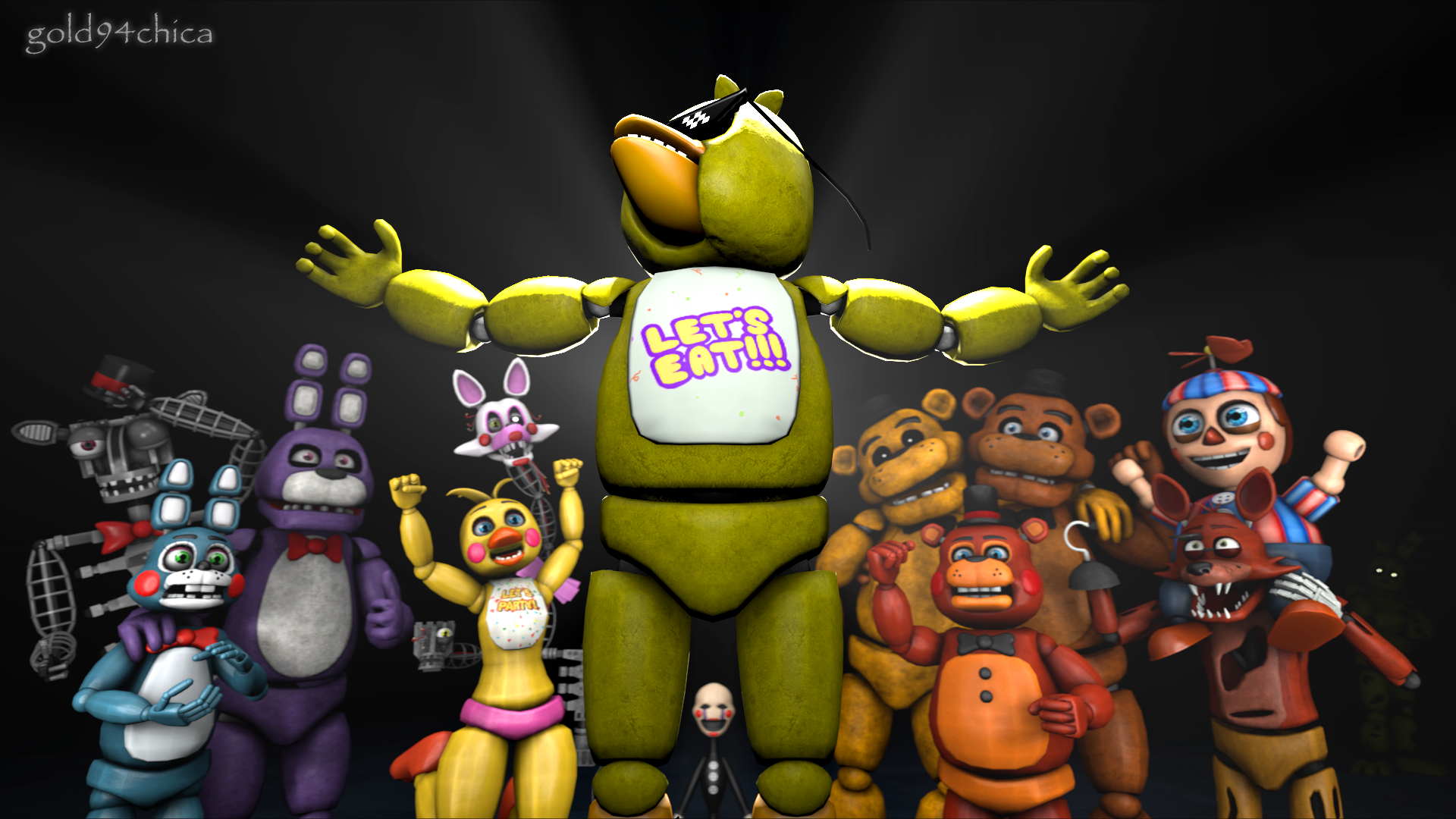 Five Nights at Freddy's 4 Nightmares (4k SFM) by gold94chica on DeviantArt