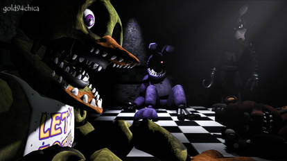 Waiting for our turn.... (SFM FNAF2 Wallpaper)