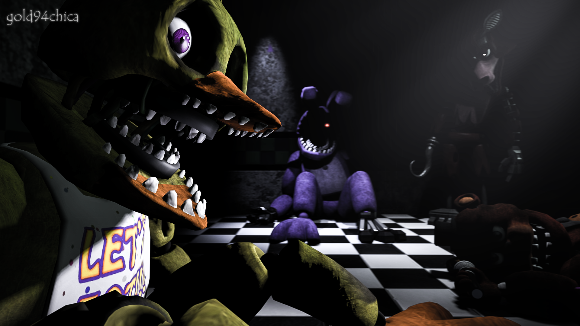 Waiting For Our Turn Sfm Fnaf2 Wallpaper By Gold94chica On