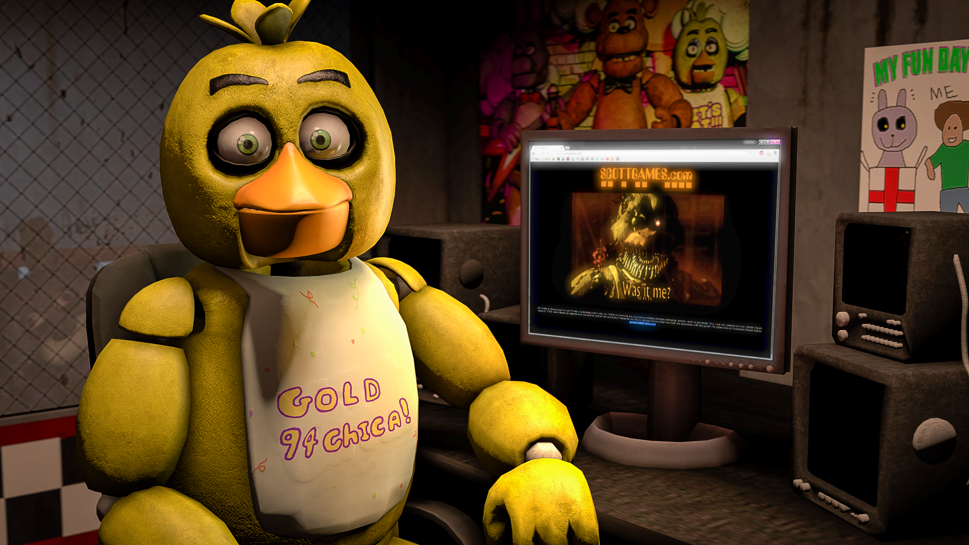 Five Nights at Freddy's 4 Nightmares (4k SFM) by gold94chica on DeviantArt