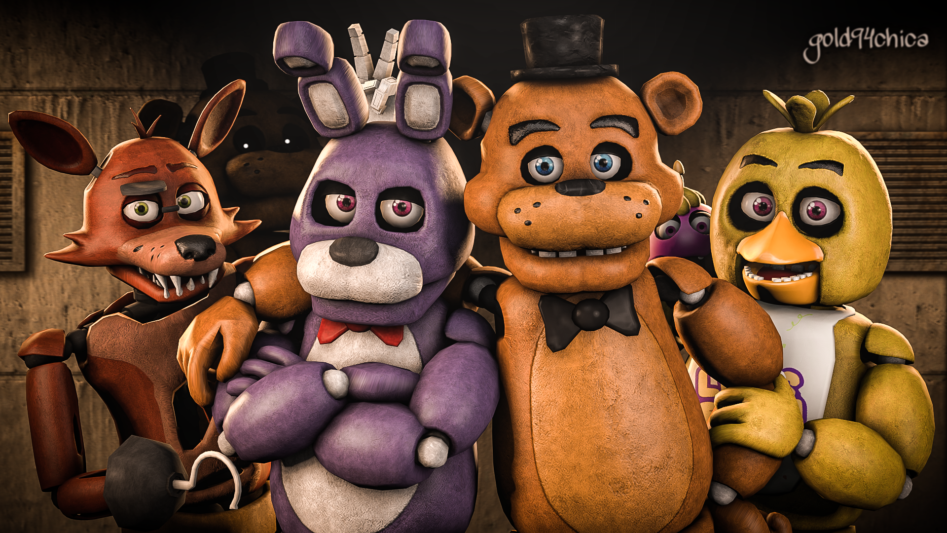 Five Nights at Freddy's 4 Nightmares (4k SFM) by gold94chica on DeviantArt