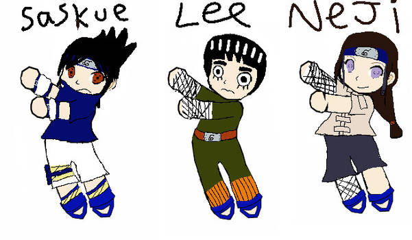 randomnes saskue neji rock lee