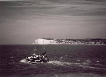 Tugboat on the French Coast