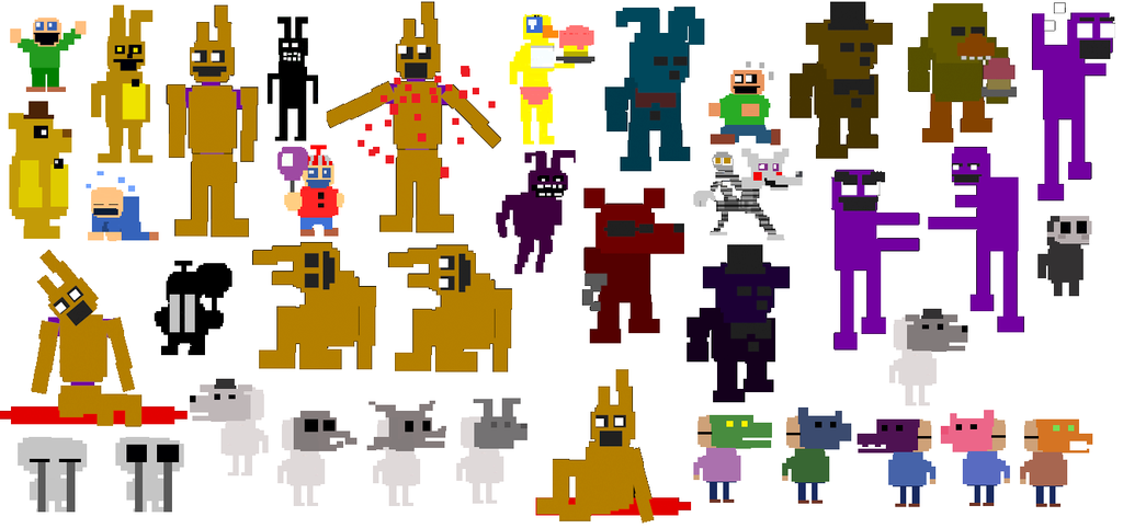 FNAF 3 Minigame Sprites  Fnaf, Imagenes de videojuegos, Fnaf dibujos