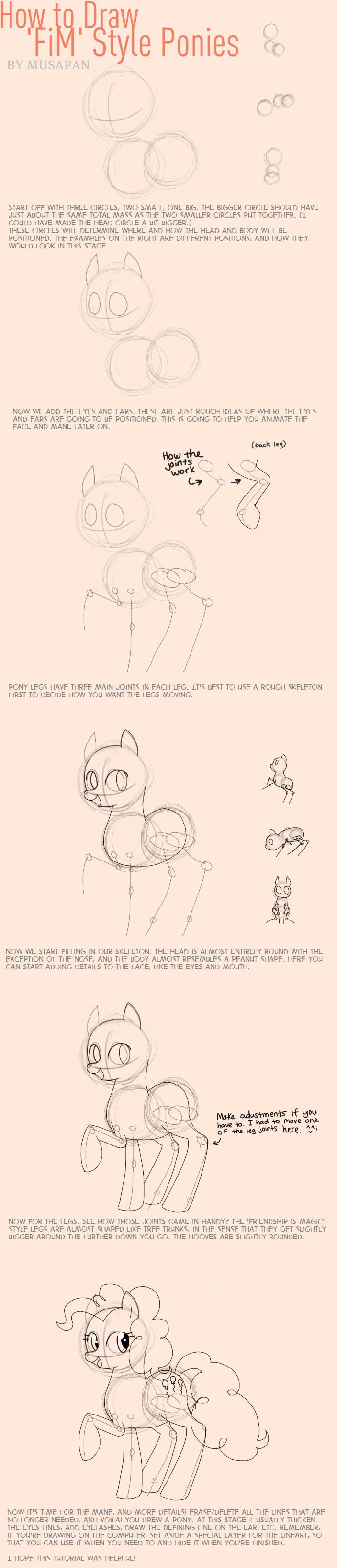 Tutorial: How to Draw FiM Style Ponies